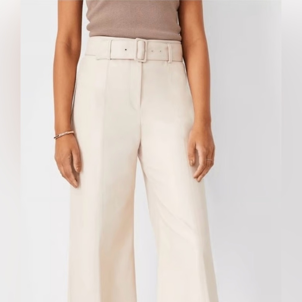 Ann Taylor White, Cream Flare Bootleg Pants. New